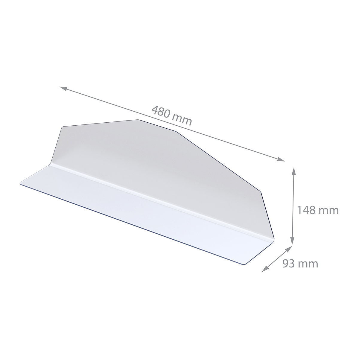 Разделитель пластиковый L-образный DIV-L-SLIM, длина 480