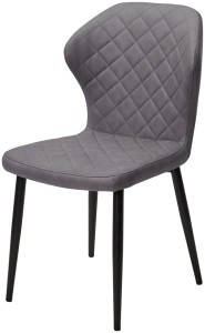 Стул МОНРО, цвет CYPRUS-13 темно-серый, искусственная замша / черный каркас