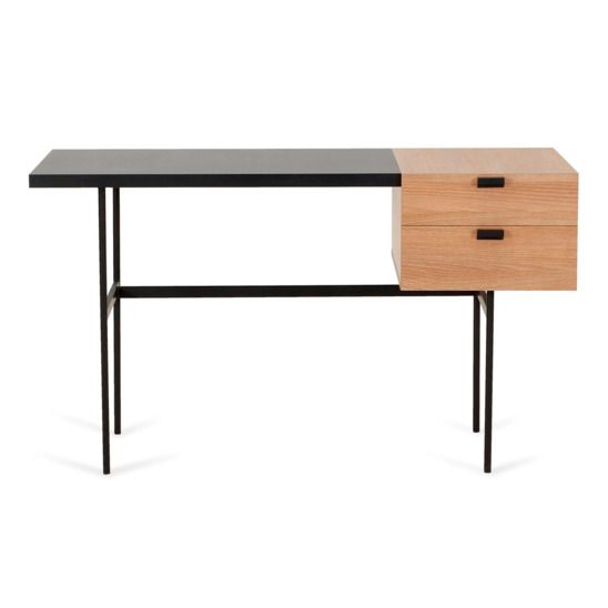 Стол рабочий Tanis, черный/ Робиния Бренсон