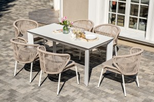 "Венето" обеденная группа на 6 персон со стульями "Милан"