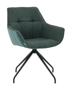 Кресло вращающееся Кимберли рогожка/замша зеленый