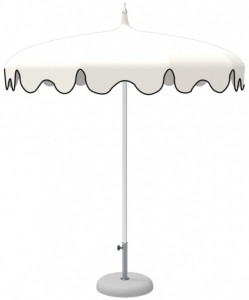 Зонт пляжный профессиональный Ø2.2 м Dali белый 15, кант 24