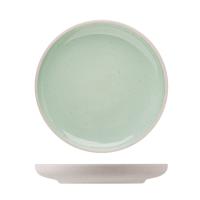 Блюдо STONE CLAY, керамика, светло-зеленый, d21*3см