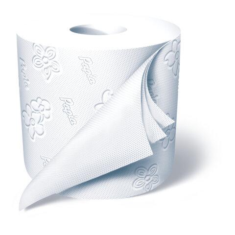 Бумага туалетная бытовая, спайка 8 шт., 3-слойная (8х16,5 м), PAPIA, 5080721