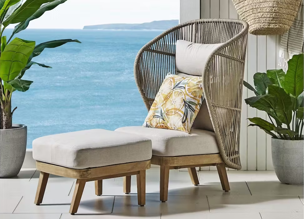 Пуф с подушкой Mali натуральный