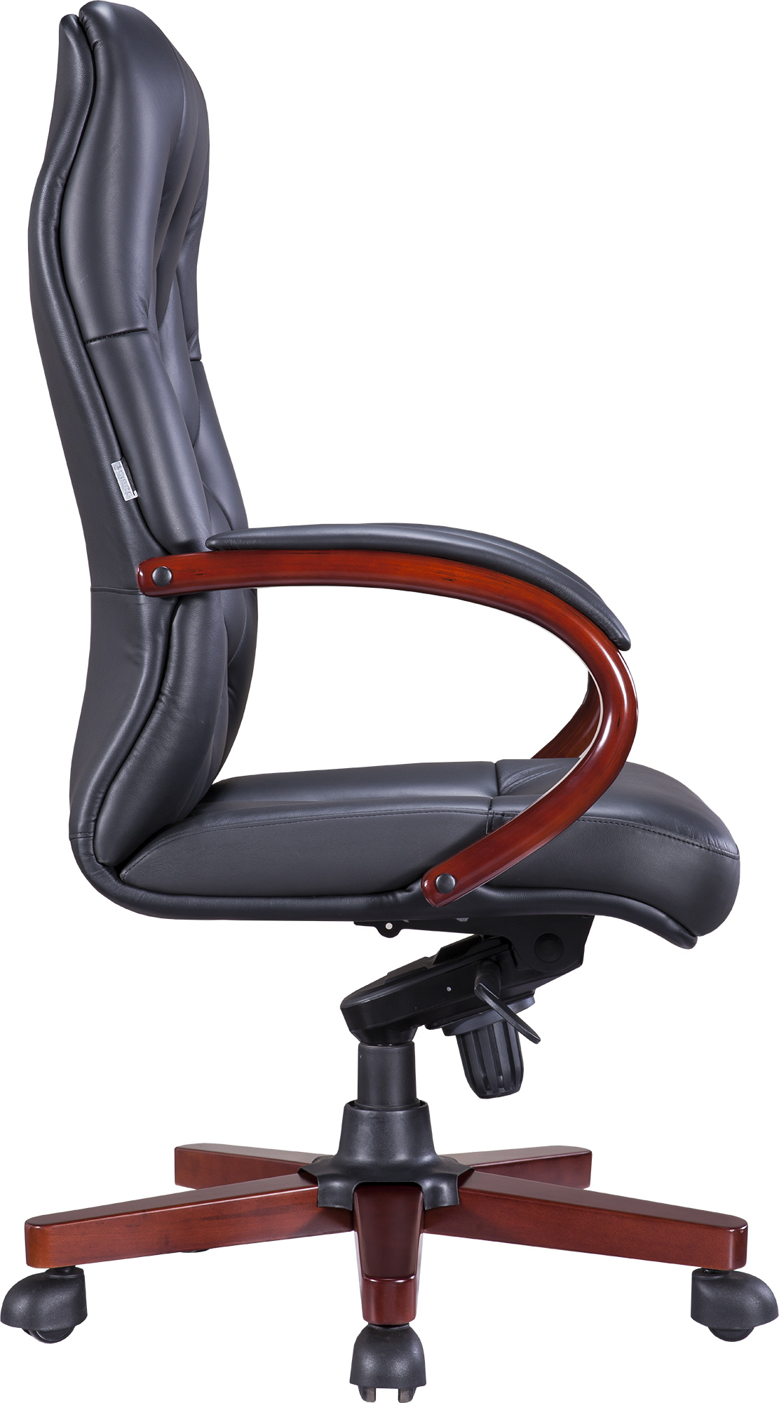 Кресло Everprof Monaco Wood (Монако Вуд) Кожа Черный