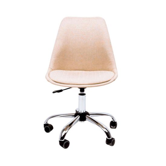Кресло поворотное Shell, светло-бежевый, ткань
