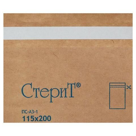 Пакет крафт самокл. ВИНАР СТЕРИТ, комплект 100 шт., для ПАР/ВОЗД стерилизации, 115х20