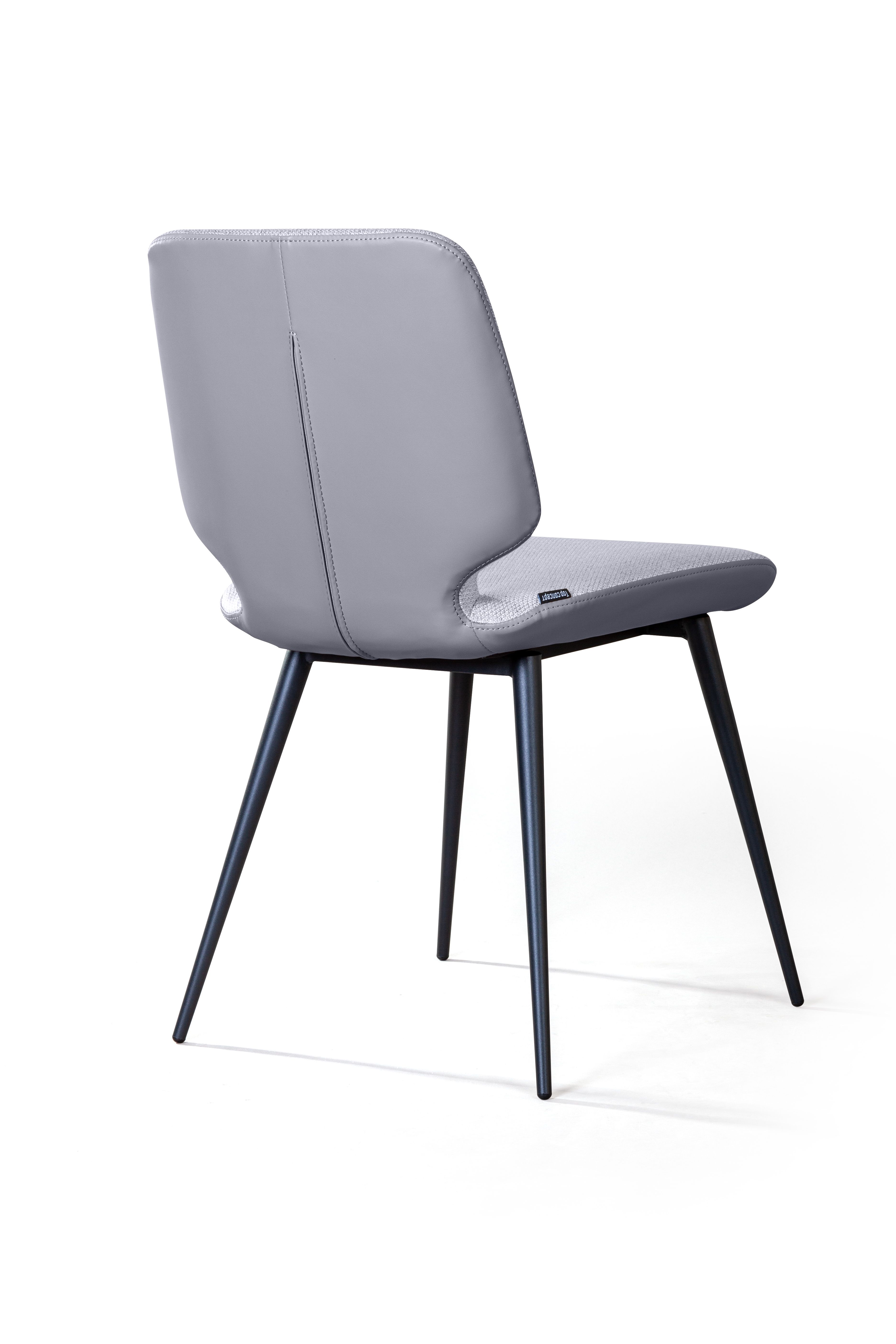 Стул Адам, рогожка комби серый