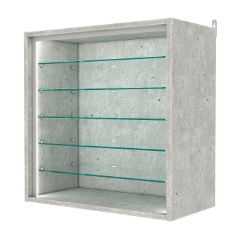 Витрина настенная №1-5ГГ-П, Метрополитан Грей