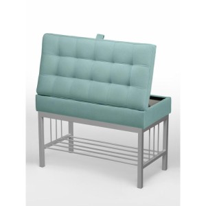 Банкетка Н-76 (серый/светло-бирюзовый)