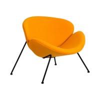 Кресло Cosiness, желтая ткань, черное основание