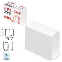 Полотенца бумажные (1 пачка 200 листов) LAIMA (Система H2) PREMIUM UNIT PACK, 2-слойные, 24х21,6 см, Z-сложение, 112139