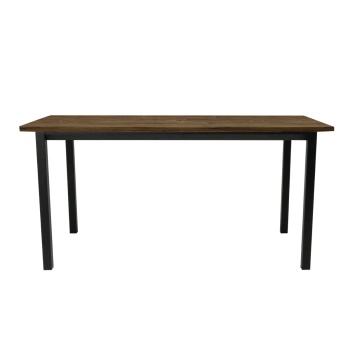 Стол офисный LuxAlto LA-T33-ST45 черный/дуб коричевый ЛДСП 180*80*2.5, прямые углы