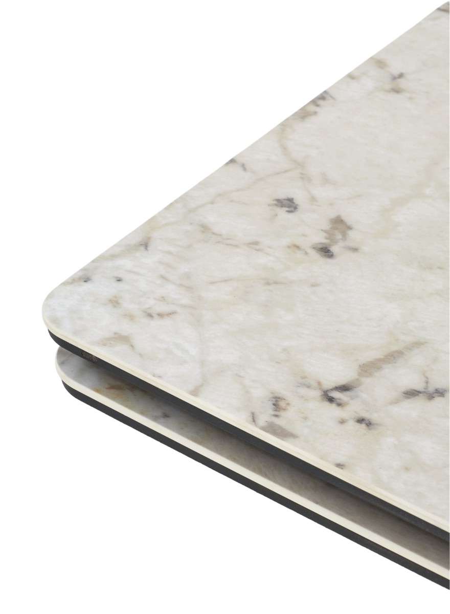 Стол АДАЖИО 240 (320) см PANDORA, керамика / Черный каркас