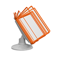 СЮИТА-01.А4Gr.Or Демосистема настольная вращающаяся серая 10 оранжевых панелей А4