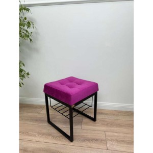 Банкетка Марсей 40-44 с полкой (фуксия/черный)