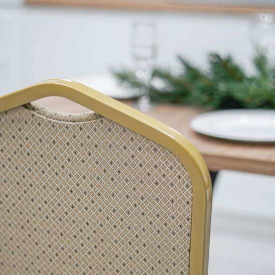 Стул Хит 25мм - золото, бежевый ромб