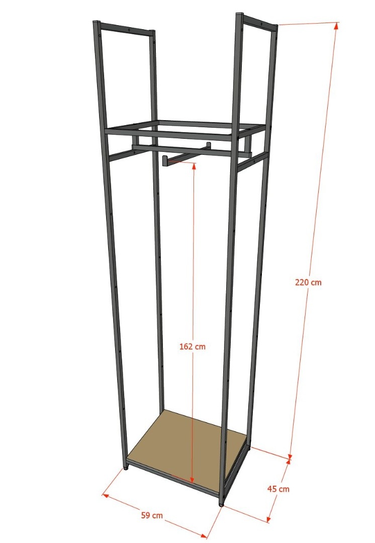 Металлический шкаф A2260-01 220х60х45