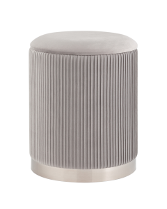 Пуф Шарлотта с ящиком серебро велюр серебристый