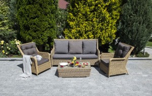 "Гляссе" лаунж-зона из искусственного ротанга