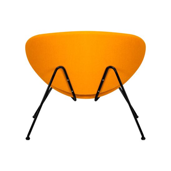 Кресло Cosiness, желтая ткань, черное основание