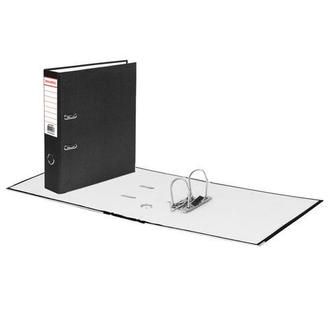 Папка-регистратор BRAUBERG "ECO", 75 мм, черная, 221395