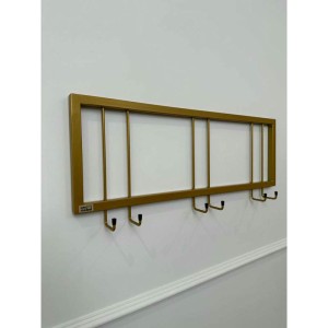 Вешалка настенная металлическая с крючками -73 (золото) цена 1 900 ₽ Вешалка настенная металлическая с крючками -73 (золото)