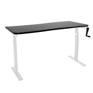Стол с регулировкой высоты механический LuxAlto LA-T33-M1 белый/черный ЛДСП 160*70*2.5