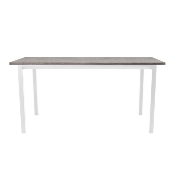 Стол офисный LuxAlto LA-T33-ST45 белый/дуб бежево-серый ЛДСП 160*70*2.5, прямые углы