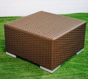 Столик плетеный журнальный Tama коричневый люкс