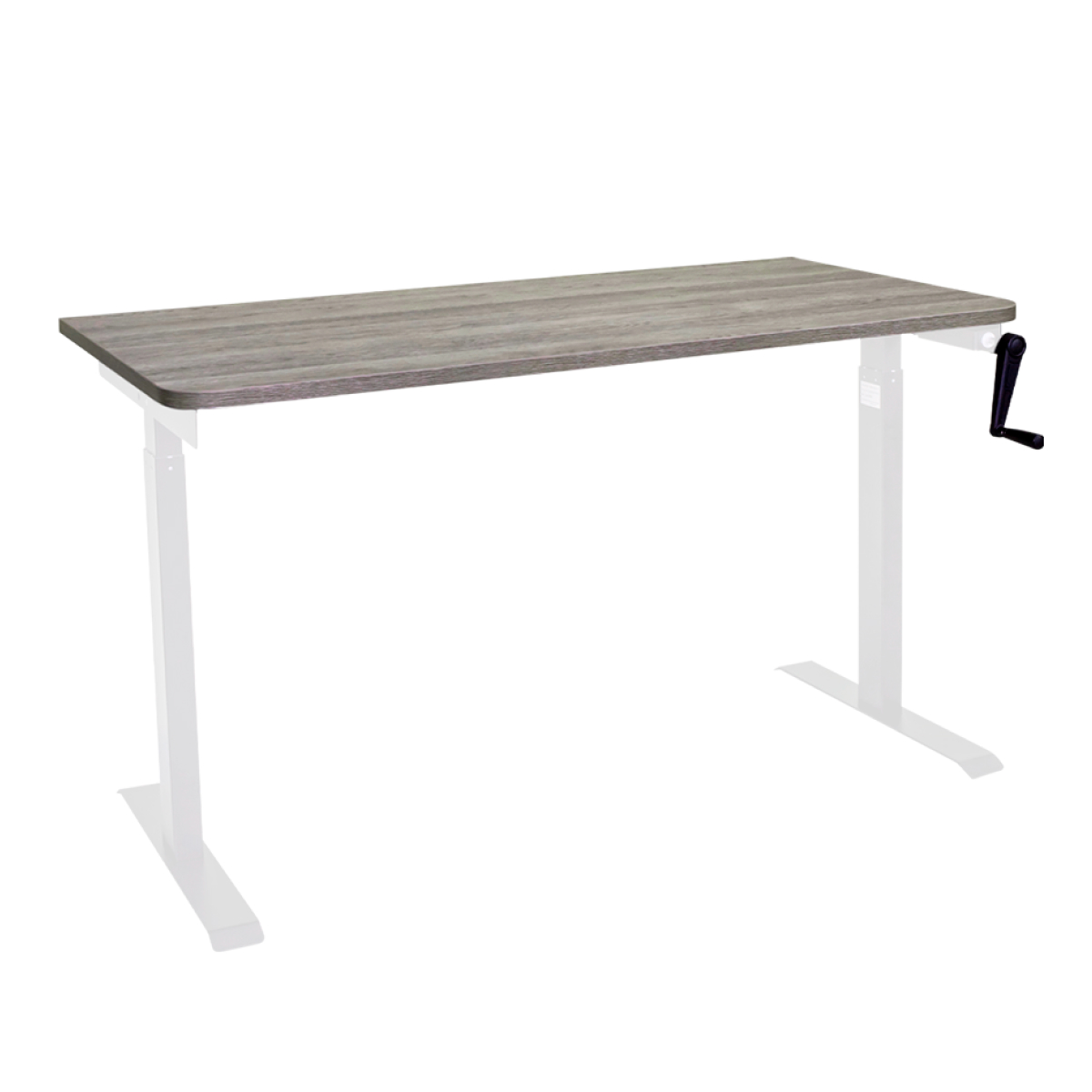 Стол с регулировкой высоты механический LuxAlto LA-T33-M1 белый/дуб серо-бежевый ЛДСП 135*70*2.5
