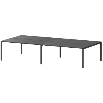 Бенч двойной на 4 рабочих места Арго-М АМБ-004-4 Антрацит/Антрацит