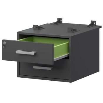 Тумба подвесная для столов на м/каркасе гл.730 мм Арго-М АМТ2-02Ц.73 Антрацит/Антрацит