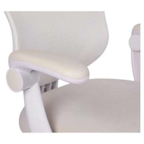 Кресло детское с подставкой для ног BRABIX "Sky MG-206", велюр, бежевое, 533156