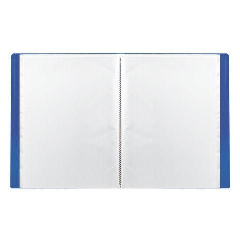 Папка 30 вкладышей BRAUBERG "Office", синяя, 0,5 мм, 222631