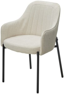 Стул ВИЛСОН (WILSON) Daly-02 светло-бежевый, ткань / черный каркас, ®DISAUR