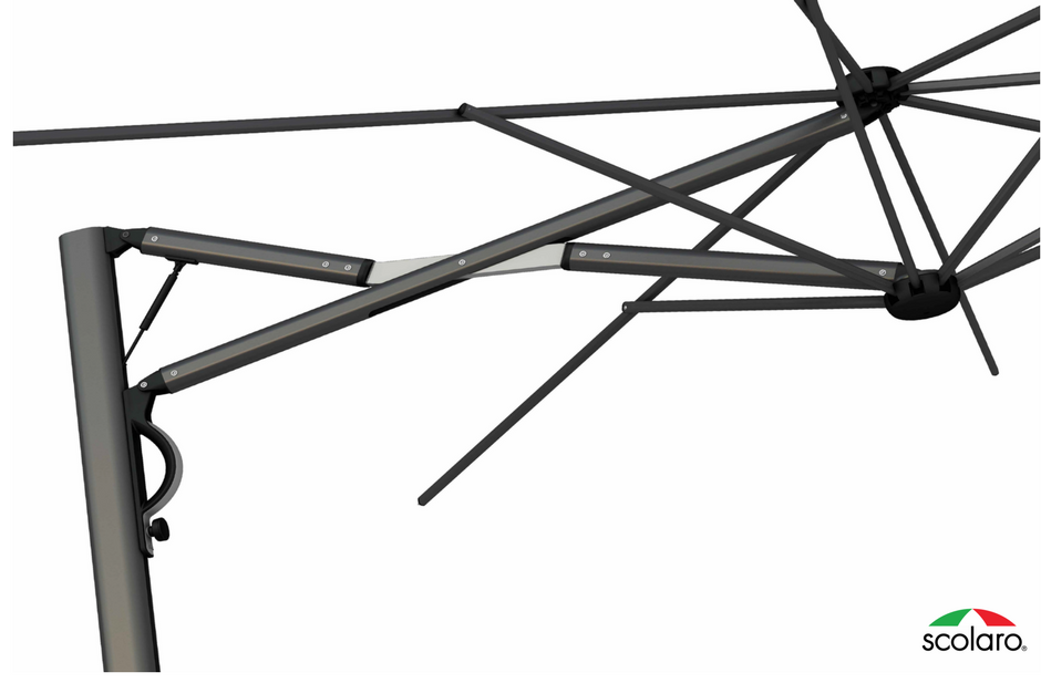 Зонт профессиональный 3х4 м Astro Carbon графит, слоновая кость