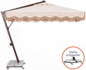 Зонт профессиональный 3х3 м Banana коричневый, натуральный