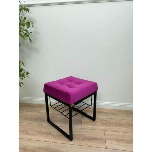 Банкетка Марсей 40-44 с полкой (фуксия/черный)