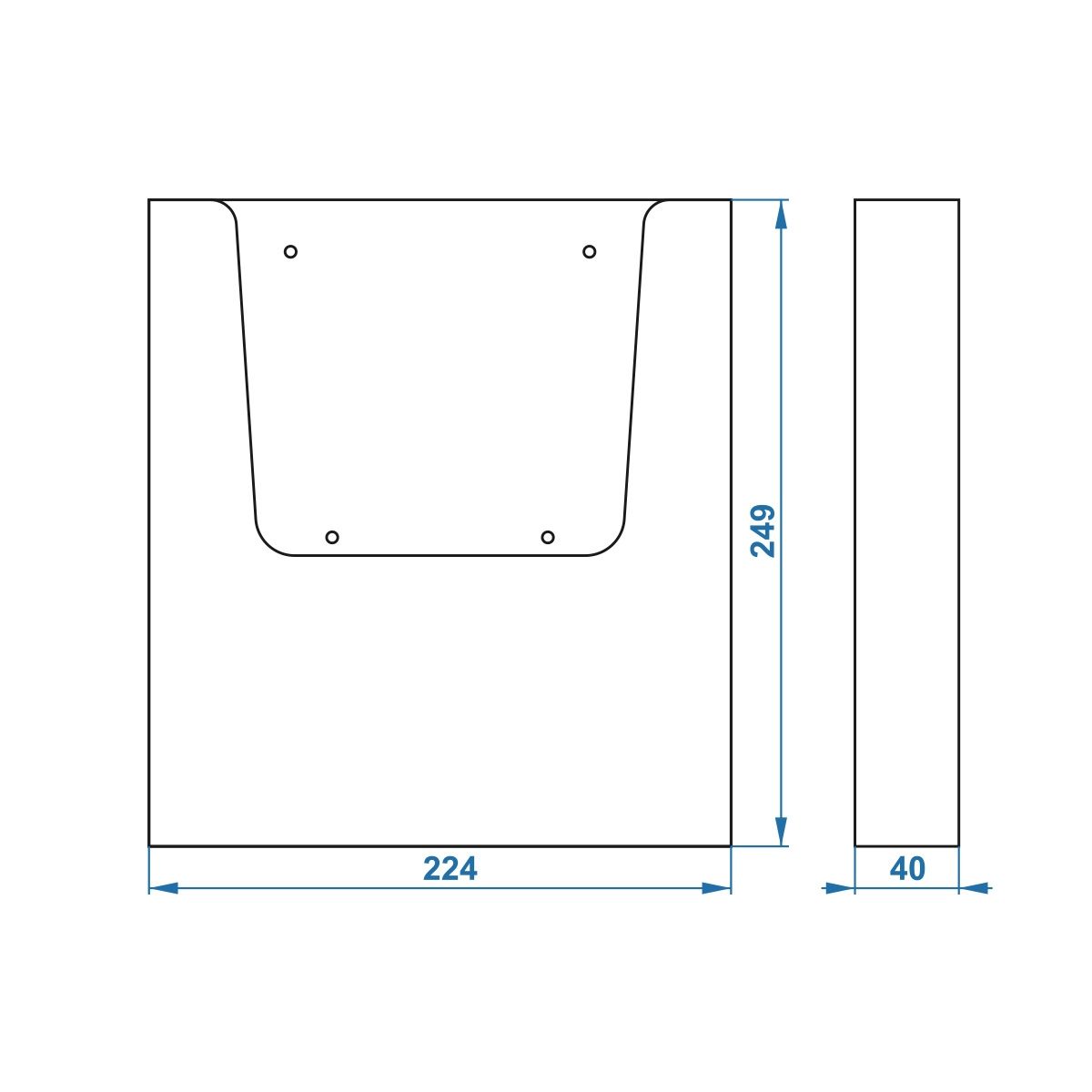 ТОРНАДО А4 Карман информационный настенный