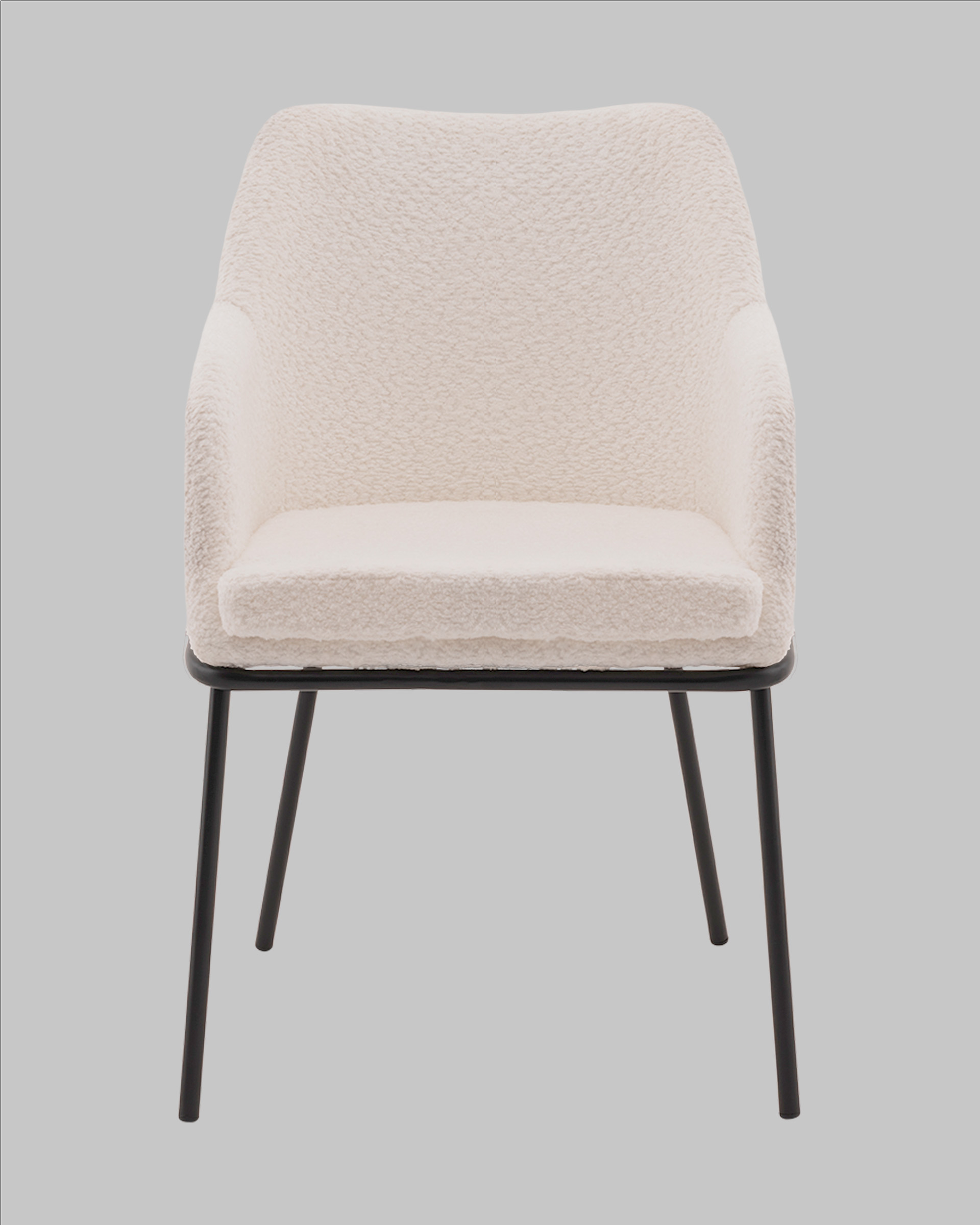 Стул с подлокотниками Кози new ткань букле молочный