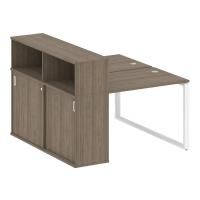 Рабочая станция Metal System Style на металлокаркасе с опорным шкафом-купе БО.РС-СШК-2.1
