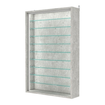 Витрина настенная с регулировочными полками №2-5Г-РЕГ-П, Метрополитан Грей