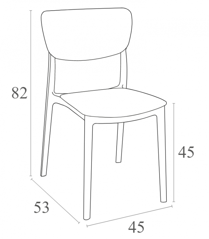 Стул пластиковый Monna красный
