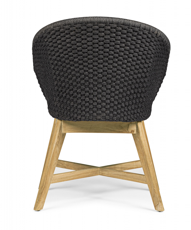 Кресло плетеное с подушкой Coachella натуральный, антрацит