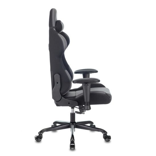 Кресло игровое 771N/GREY-BL две подушки, экокожа