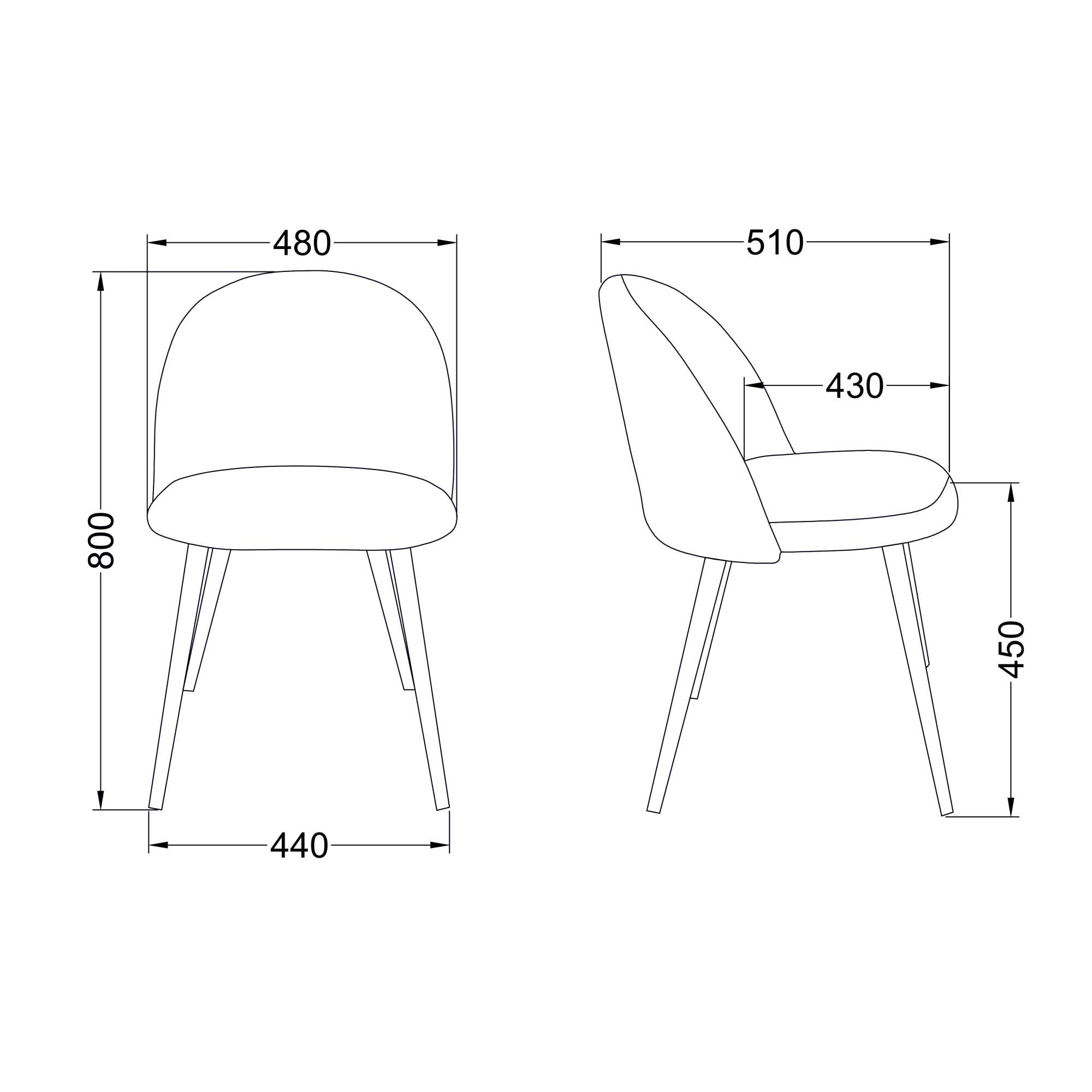 Стул Honnor, пыльная роза, велюр