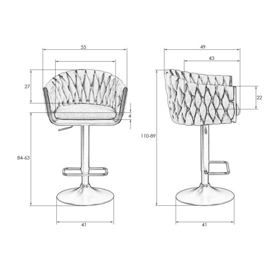 Барный стул КЕЛЬН, рогожка бежевый