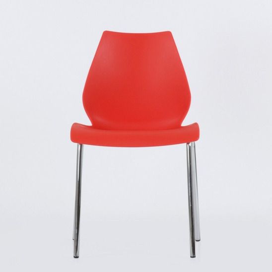 Стул Lili, хром металл, стопируемый, красный